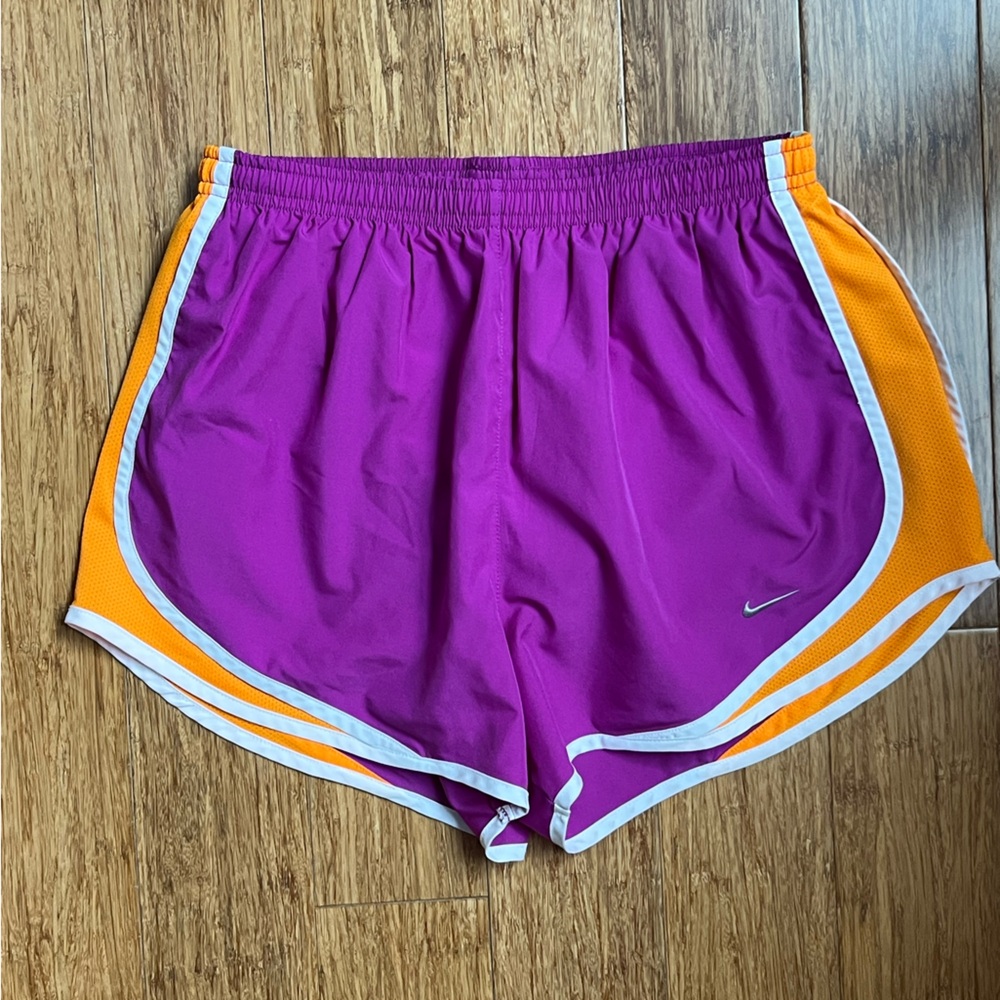 Women’s Nike Tempo Shorts Bundle size medium purple orange - Picture 2 of 7